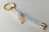 Εικόνα της 10 pcs Keychain Baptism favors gold cross evil eye